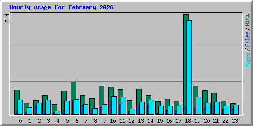 Hourly usage for February 2026